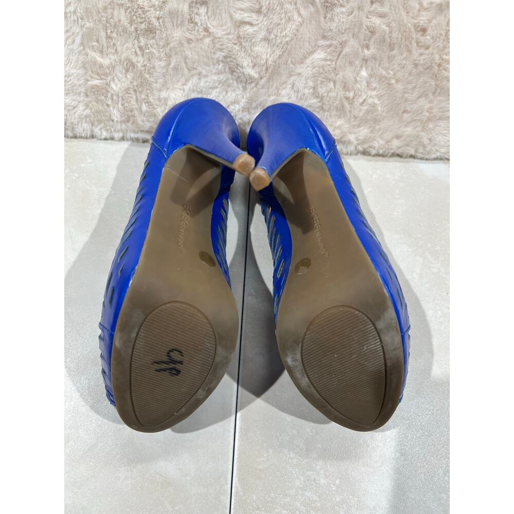 BCBGeneration Womens 7 Blue Cutout Platform Pumps Stiletto Heels Party EUC - Picture 9 of 10